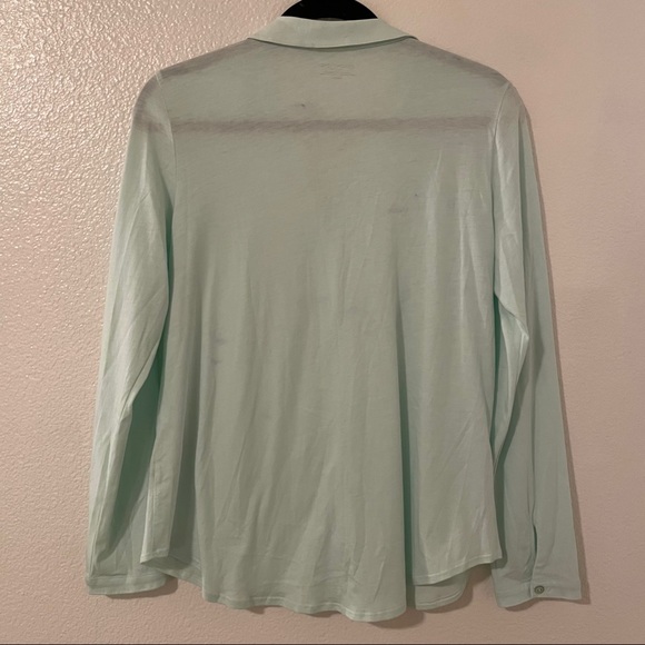Eileen Fisher Mint Button Down MP - Picture 7 of 10